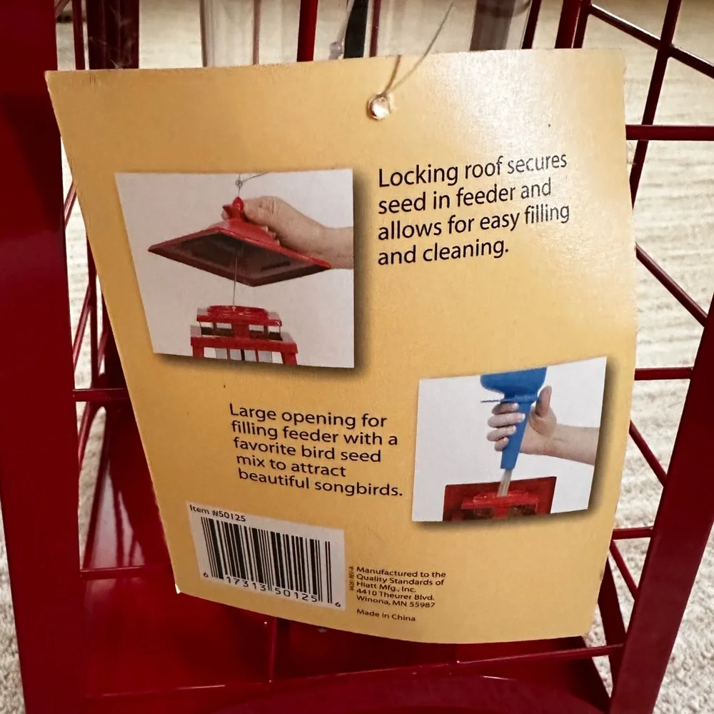 Hiatt Manufacturing Large Lighthouse Lantern Bird Feeder (50125) Red - Picture 13 of 16